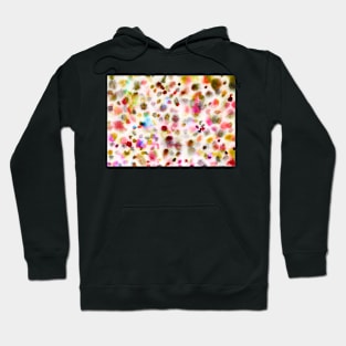 Watercolor background with colored dots Hoodie